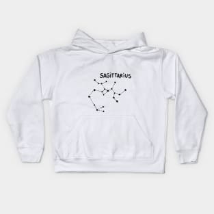 Zodiac Sign - Sagittarius Black Kids Hoodie